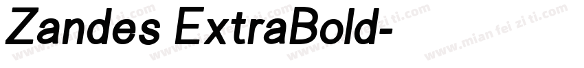 Zandes ExtraBold字体转换